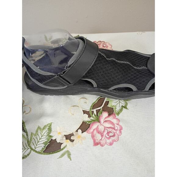 Crocs Mens Swiftwater Fisherman Deck Sandals Shoes Black Water Slip On Size 9 - Picture 6 of 10